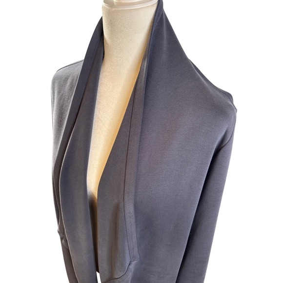 Pure Jill Women's Fall Cardigan Grey Open Front Draped Woven Jacket, Size M‎ EUC - Picture 4 of 10